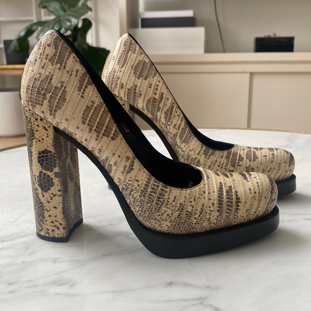 Prada Python Block High Heel - image 1
